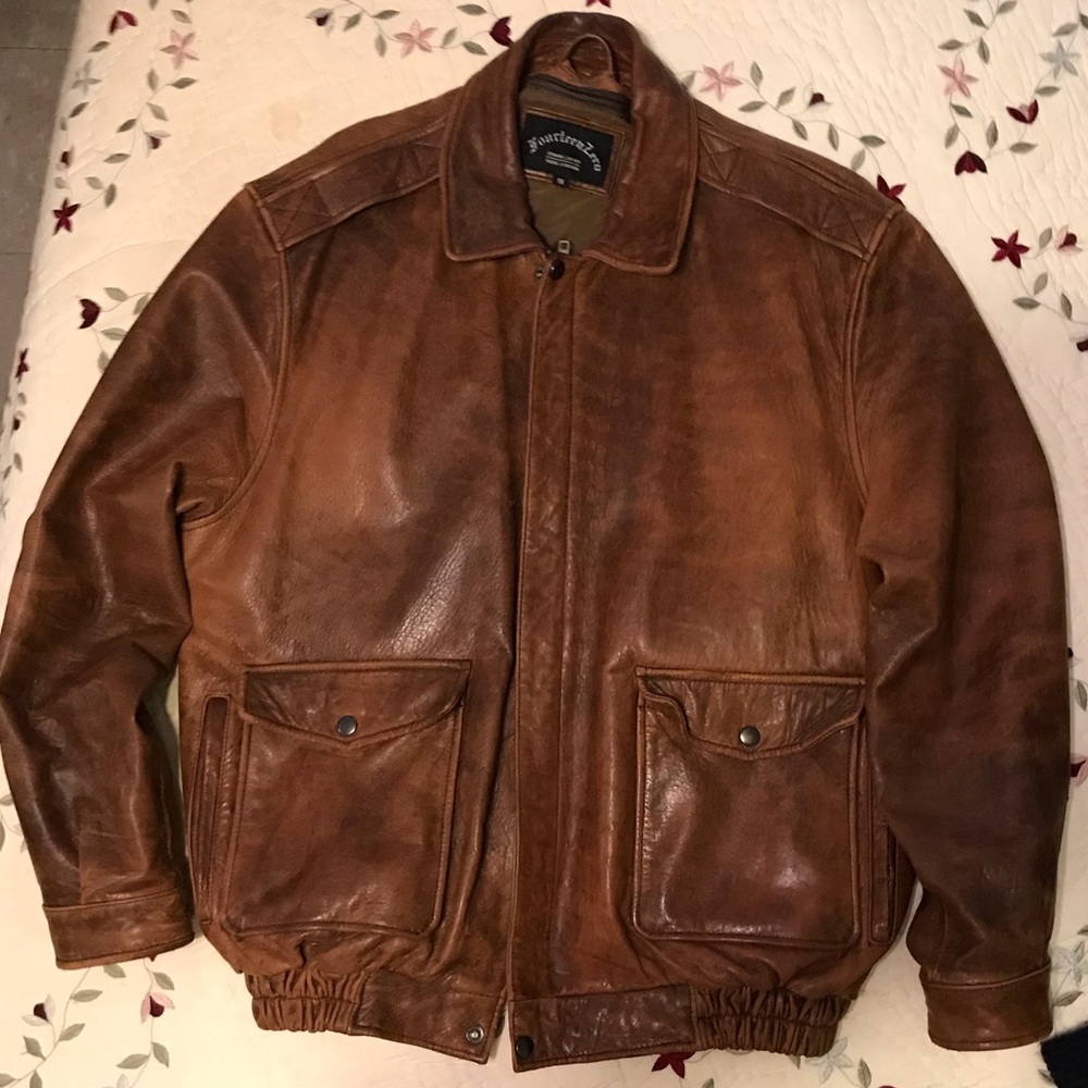 Genuine vintage Leather Brown Bomber